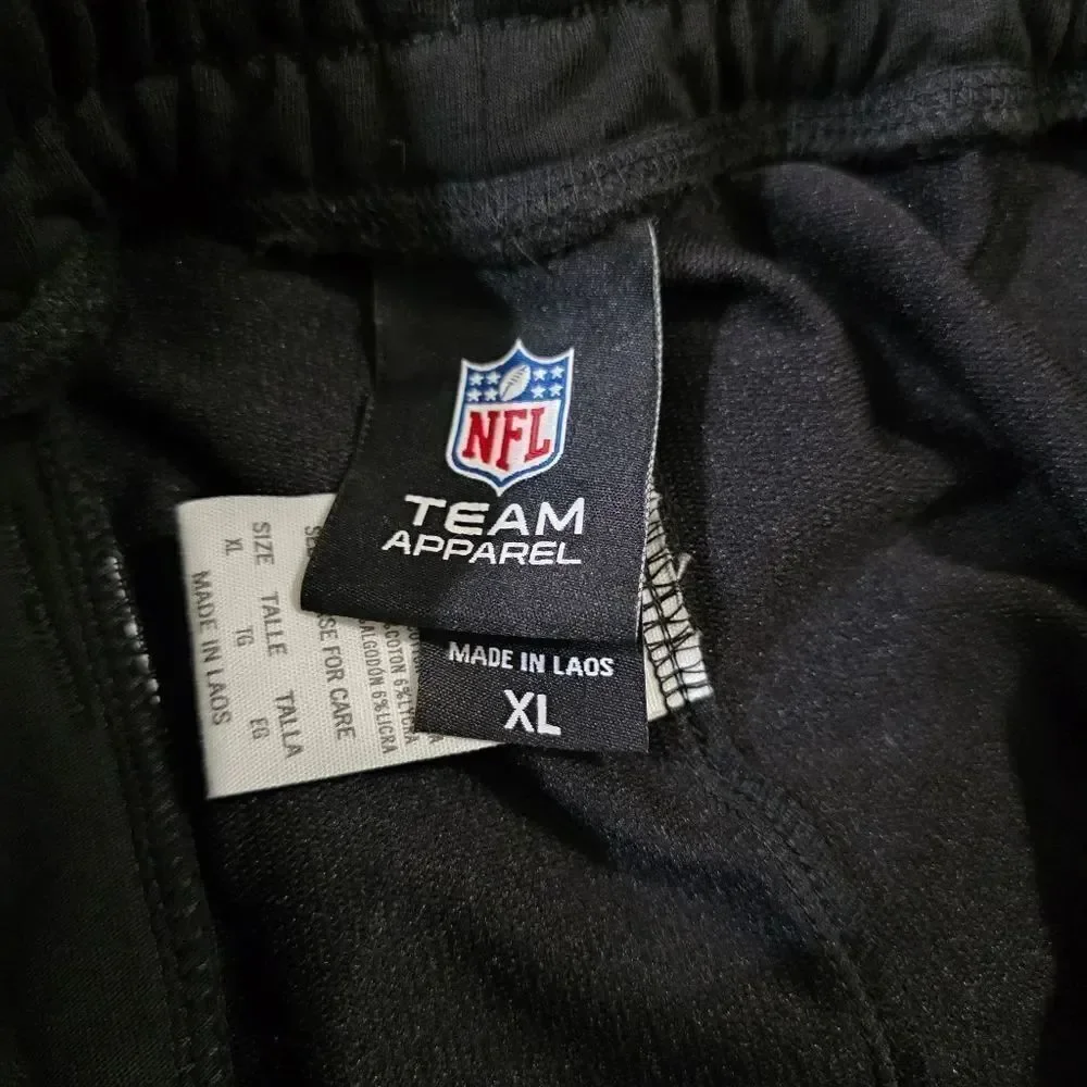 Las Vegas Raiders New Era NFL Shorts Chenille Embrodery Logos Black White XL LE